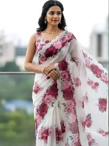 Krujha Printed Daily Wear Cotton Linen, Cotton Silk Saree