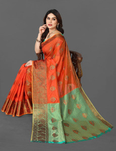 Shopya Self Design Kanjivaram Georgette, Organza Saree