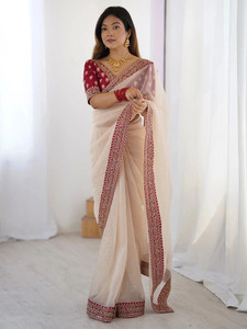 Sareemall Embellished Bollywood Chiffon Saree