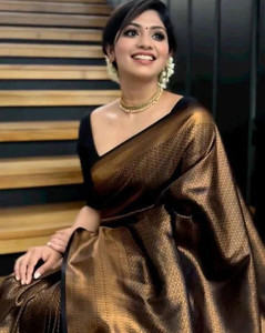 KANGLI Woven Banarasi Cotton Silk Saree