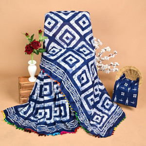 SHIVANYA HANDICRAFTS Printed, Color Block, Blocked Printed Daily Wear Pure Cotton Saree
