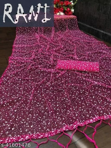 MAAFAB Embroidered Daily Wear Net Saree