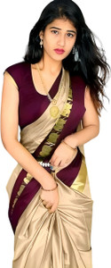 ns collection Temple Border Dharmavaram Cotton Silk Saree