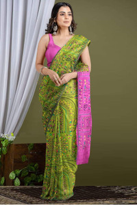 Nokshikatha Woven Tant Cotton Silk Saree