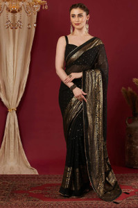 PAREVADEE Woven Banarasi Georgette Saree