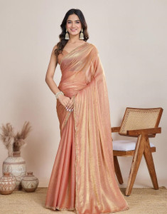 harlin Solid/Plain Banarasi Art Silk Saree