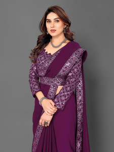 GORAL Embellished Bollywood Chiffon Saree