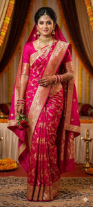 Dulhan Collection Printed Banarasi Art Silk Saree
