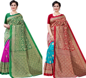 Fabwomen Printed Mysore Art Silk Saree