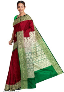Destination Woven Banarasi Nylon, Jacquard Saree