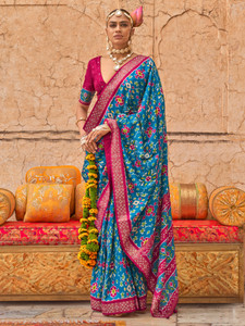 Sareemall Woven Patola Silk Blend Saree