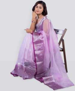 Samah Woven, Self Design Banarasi Silk Blend, Jacquard Saree