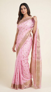 JANJESHREE FASHION Woven Banarasi Pure Silk Saree
