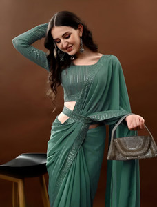 Labheshwari Embroidered Bollywood Georgette Saree