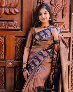 Anmi Woven Kanjivaram Pure Silk, Art Silk Saree