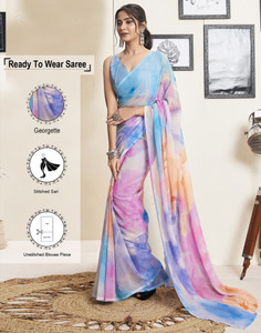 Satrani Printed Bollywood Georgette Saree