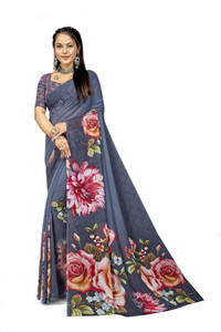 PARVOTSAV Floral Print Daily Wear Polyester Saree