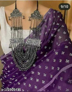 Vikash fab Hand Painted Handloom Chanderi Saree
