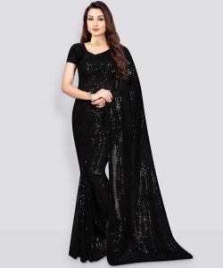 b bella creation एम्बेलिश्ड बॉलीवुड जोर्जेट साड़ी