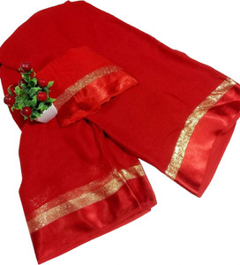 HfLifeStyle Solid/Plain Bollywood Viscose Rayon Saree