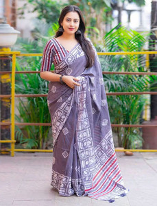 Shefair Self Design Bollywood Mulmul Saree