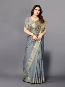 VAKHARIYAFAB Woven, Self Design Kanjivaram Cotton Silk, Pure Cotton Saree