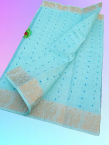 Kanokanjoli Woven Tant Cotton Blend Saree