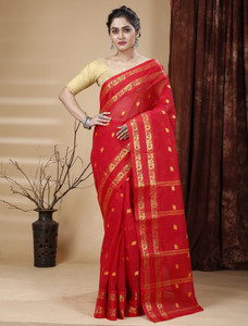 Bong ButiQ Woven Tant Pure Cotton Saree