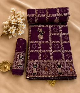 shri vinayak creations Woven Banarasi Art Silk, Georgette Saree