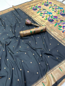 WOMENELEGENCE Woven Paithani Pure Silk Saree