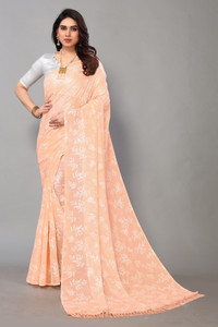FABMORA Printed Daily Wear Chiffon, Georgette Saree