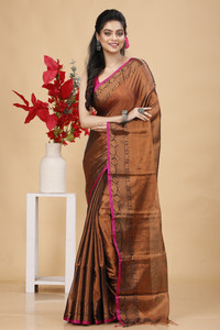 Bong ButiQ Embellished Handloom Handloom Tissue Saree