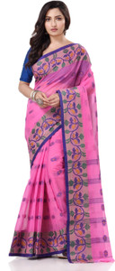 TANTLOOM Woven Handloom Handloom Pure Cotton Saree