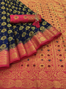 GajGajra Printed Arani Pattu Cotton Silk Saree