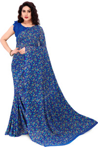 Madhur milan Printed, Floral Print Daily Wear Georgette Saree