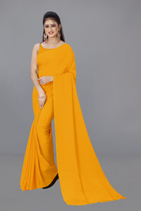 kashvi sarees Solid/Plain, Dyed Daily Wear Georgette Saree