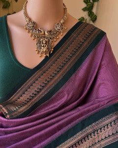 Paramparik Textile Woven Dharmavaram Cotton Silk, Jacquard Saree