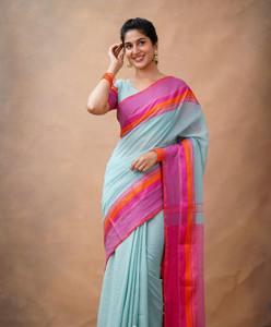 SAPTAK FASHION Printed Handloom Khadi Saree