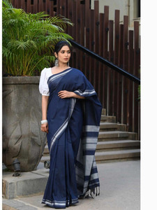 SAPTAK FASHION Printed Handloom Handloom Cotton Blend Saree
