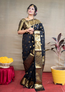 Nimidiya Woven Kanjivaram Silk Blend Saree