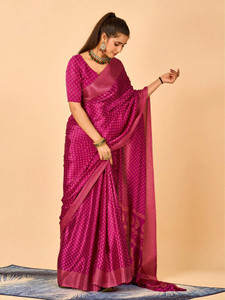 Virendra Textile Printed Bollywood Crepe Saree