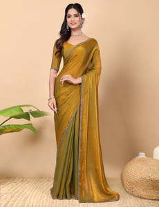 Omkar Hub Solid/Plain, Woven Bollywood Pure Silk Saree