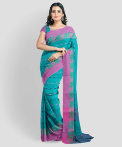 BD Taant Saree Self Design Tant Pure Cotton Saree