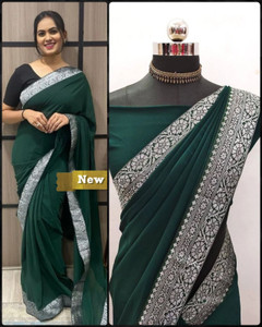 Aquiliq Woven Bollywood Georgette Saree