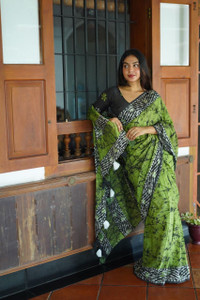 2SD gratitude Printed Bollywood Cotton Linen Saree