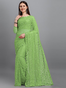 LOROFY Self Design Bollywood Net Saree