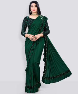 HouseOfCommon Embellished Bollywood Silk Blend Saree