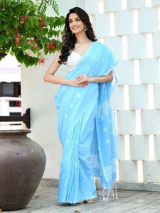 Joyguru Textile Printed Handloom Pure Cotton Saree