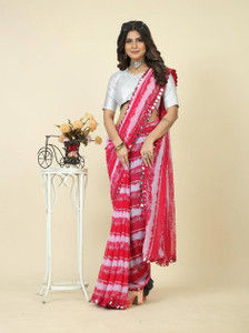 GAVUBAA Floral Print Bollywood Georgette Saree