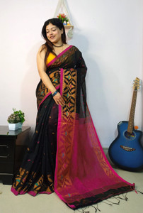 sksaree fashion Woven Tant Cotton Silk Saree